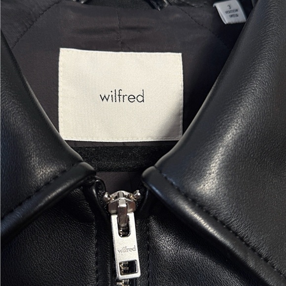 ARITZIA Wilfred Vegan Leather Oversized Bomber Jacket - Picture 6 of 16